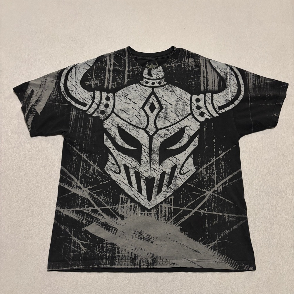 Warrior International T Shirt Size XL Black Grunge MMA Graphic Print‎ Boxing